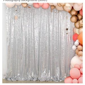Silver sequins backdrop